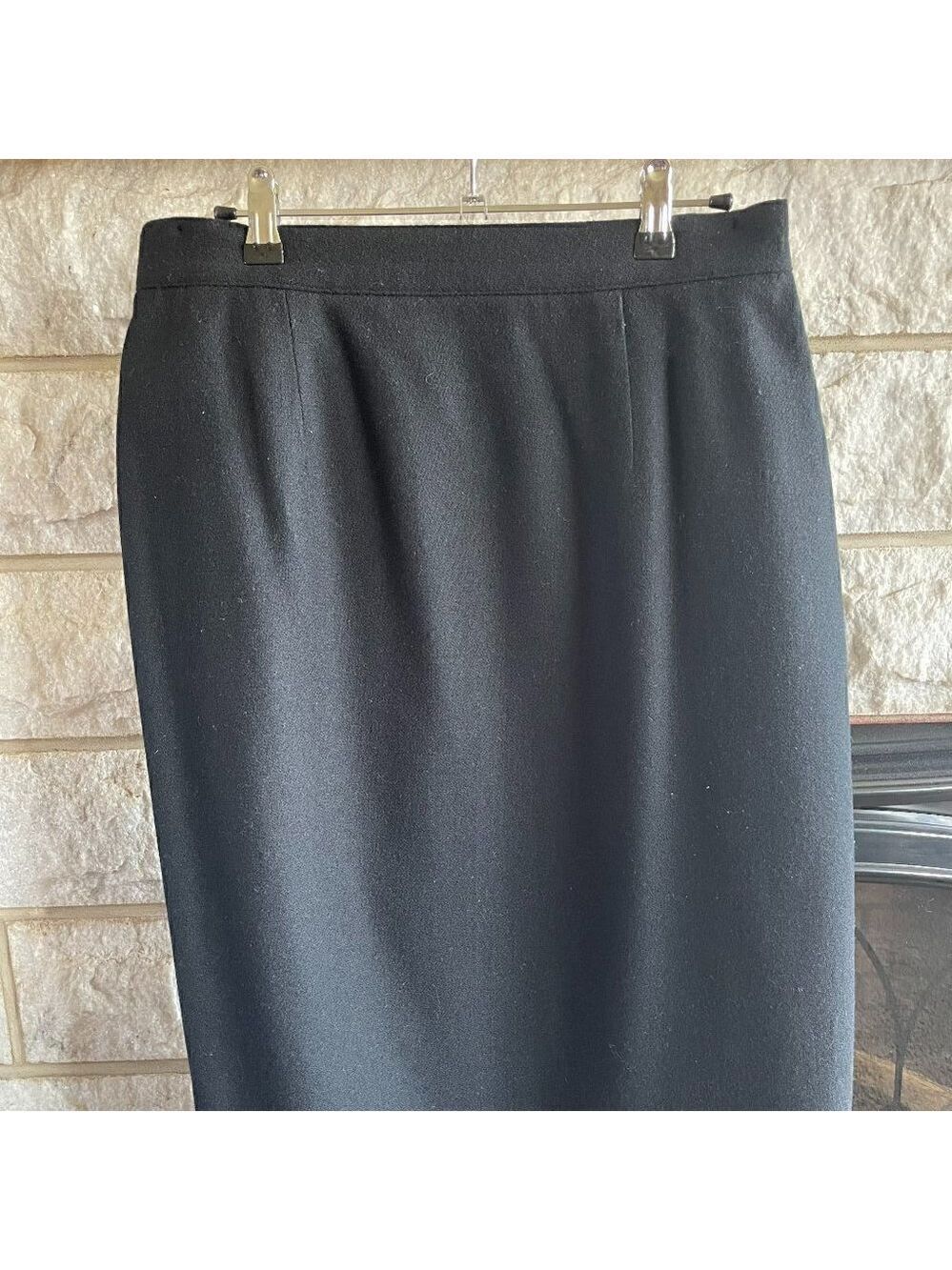 Sag Harbor Black Wool Pencil Skirt Size 14